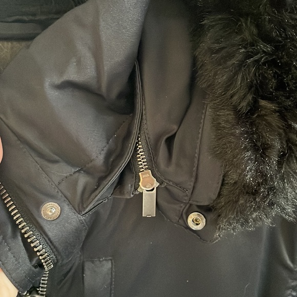 Spyder Heavy Classic Black Winter Coat With Removable Hood Size 4 - Picture 6 of 12